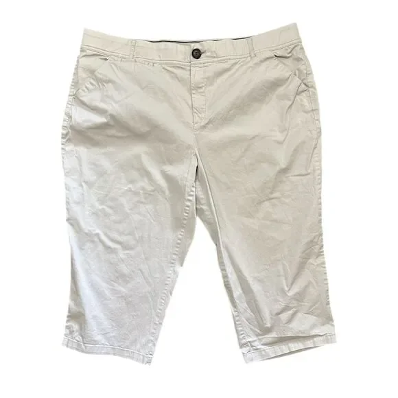 CJ Banks Pants Jumpsuits Cj Banks Womens Tan Capris Size 22w